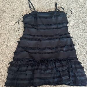 Princess Polly black ruffle dress